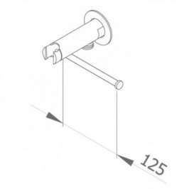 Держатель полотенца для бидетки GRB Intimixer латунь черный 08910002
