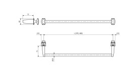 Тримач рушників для рушникосушарки Terma Basic 37 см метал хром TGWCR003
