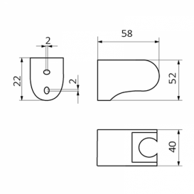 Тримач ручного душу GRB Hidromasaje хром 05050001