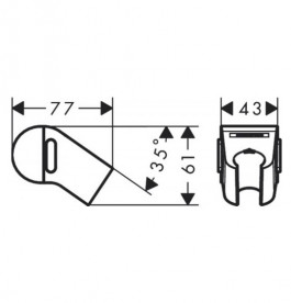 Тримач ручного душу Hansgrohe WallStoris пластик білий матовий 27917700