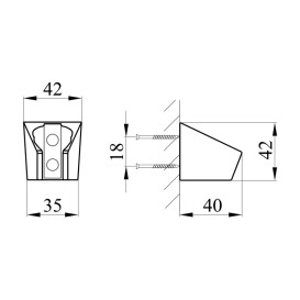 Держатель ручного душа Kroner KRM C925 металл хром CV023565