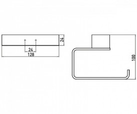 Тримач для туалетного паперу EMCO LOFT BLACK 0500 133 01