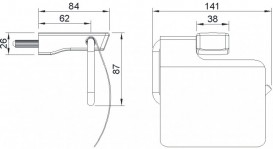 Держатель туалетной бумаги Imprese Grafiky настенный с крышкой черный никель ZMK041807220