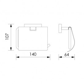 Держатель туалетной бумаги Imprese Valtice настенный с крышкой хром 142320