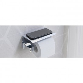 Держатель туалетной бумаги Sonia S-Cube настенный с полочкой хром 173938