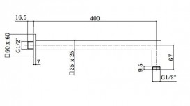 Держатель верхнего душа Paffoni Elle хром ZSOF 063 CR