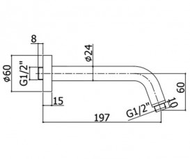 Держатель верхнего душа Paffoni хром ZSOF 038 CR
