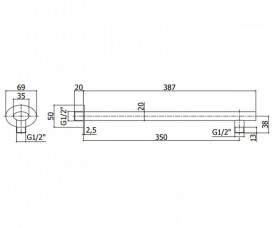 Тримач верхнього душу Paffoni хром ZSOF 090 CR