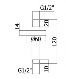 Тримач верхнього душу Paffoni хром ZSOF 065 CR