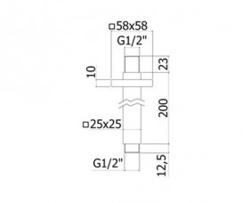Тримач верхнього душу Paffoni хром ZSOF 119 CR