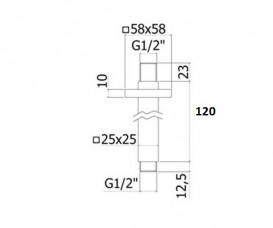 Держатель верхнего душа Paffoni хром ZSOF 118 CR