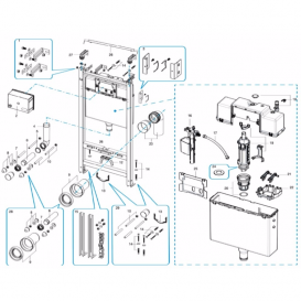 Держатель заливного механизма Roca пластик белый AV0024100R