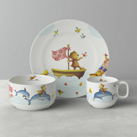 Дитячий столовий сервіз Villeroy & Boch New Happy as a Bear 3 предмети преміум порцеляна 14-8664-8427