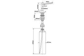 Диспенсер для моющего средства McAlpine врезной 500 мл хром HC20-CPB