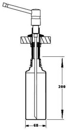 Диспенсер для миючого засобу McAlpine врізний 500 мл хром SOAP-MT102-CPB