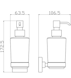 Диспенсер для жидкого мыла Аквародос Орландо 8932C с держателем золото АР000113364