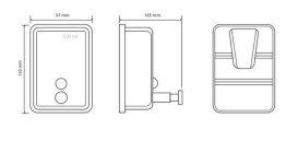 Диспенсер для жидкого мыла Bemeta Hotel 500 мл нержавеющая сталь белый матовый 105109024