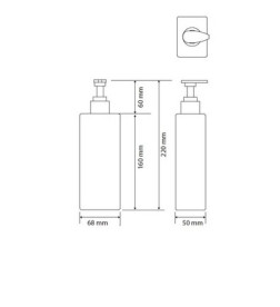 Диспенсер для рідкого мила Bemeta Hotel 500 мл пластик чорний матовий 131567705