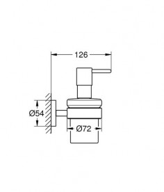 Диспенсер для рідкого мила Grohe Essentials 160 мл з утримувачем метал чорний матовий/матове скло 1022572430
