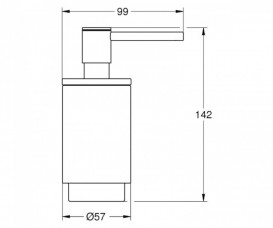 Диспенсер для рідкого мила Grohe Selection метал холодний світанок глянцевий/матове скло 41028GL0