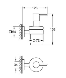 Диспенсер для рідкого мила Grohe Start Cube із тримачем чорний матовий 410982430