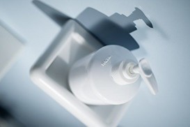 Диспенсер для рідкого мила Haceka Yoly підвісний пластик білий 1137995