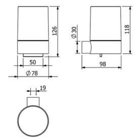 Диспенсер для жидкого мыла Kludi Vela R с держателем хром 5897605
