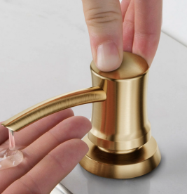 Диспенсер для жидкого мыла Kraus Boden латунь/пластик золото KSD-54BB