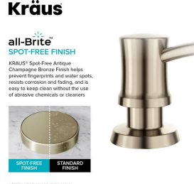 Диспенсер для жидкого мыла Kraus Boden латунь/пластик античная бронза KSD-54SFACB