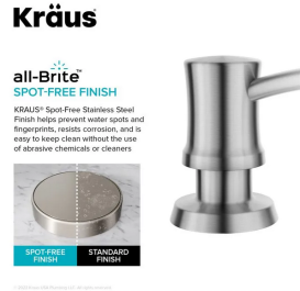 Диспенсер для жидкого мыла Kraus Boden латунь/пластик нержавеющая сталь KSD-54SFS