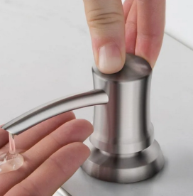 Диспенсер для жидкого мыла Kraus Boden латунь/пластик нержавеющая сталь KSD-54SFS