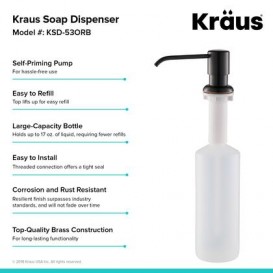 Диспенсер для рідкого мила Kraus Boden темний шоколад KSD-53-ORB