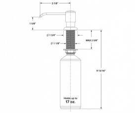 Диспенсер для жидкого мыла Kraus Boden латунь/пластик матовый чёрный KSD-53MB