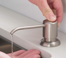 Диспенсер для жидкого мыла Kraus латунь/пластик нержавеющая сталь KSD-53SFS