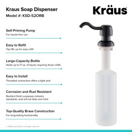 Диспенсер для жидкого мыла Kraus Mylo тёмный шоколад KSD-52-ORB