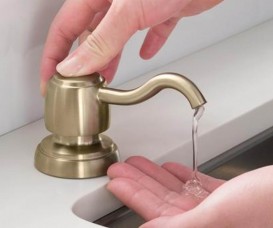 Диспенсер для рідкого мила Kraus Mylo матове золото KSD-52BG