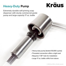 Диспенсер для жидкого мыла Kraus Savan латунь/пластик хром KSD-51CH