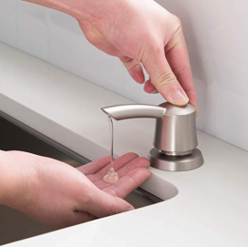 Диспенсер для рідкого мила Kraus Savan латунь / пластик матовий нікель KSD-51SFS