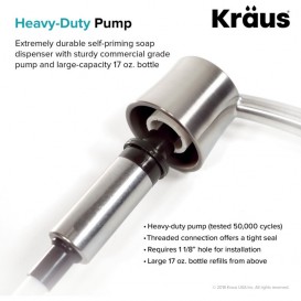 Диспенсер для рідкого мила Kraus Savan нержавіюча сталь KSD-51SS