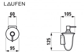 Диспенсер для жидкого мыла Laufen The New Classic настенный керамика белый матовый H8738557570001