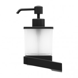 Диспенсер для рідкого мила Ravak 10° підвісний латунь/скло чорний матовий X07P559