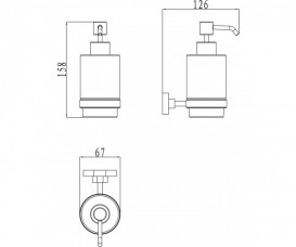Диспенсер для жидкого мыла Ravak Chrome подвесной металл/стекло хром X07P197