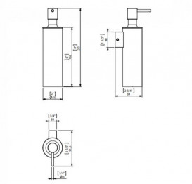 Диспенсер для жидкого мыла Sonia Contract-Hospitality нержавеющая сталь черный матовый 185122