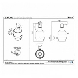 Диспенсер для жидкого мыла Sonia E-Plus настенный белый/хром 124619