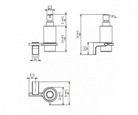Диспенсер для жидкого мыла Sonia Eletech настенный белый/хром 114252