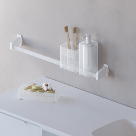 Диспенсер для рідкого мила Sonia Luce латунь/акрилове скло білий 182725