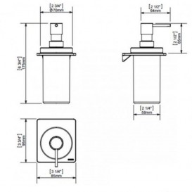 Диспенсер для рідкого мила Sonia S-Cube настінний білий / хром 166848