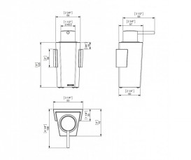 Диспенсер для рідкого мила Sonia S2 настінний штучний камінь / латунь 158805