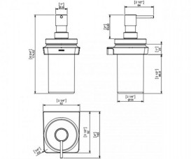 Диспенсер для рідкого мила Sonia S6 настінний хром / білий 161010