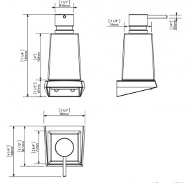 Диспенсер для жидкого мыла Sonia S8 подвесной латунь/стекло золото 164929